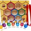 Wooden Bee Toddler Fine Motor Skill Toy – (Montessori Wooden Puzzle Early Learning Preschool Educational Kids)