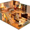 Dollhouse Miniature with Furniture Kit Plus Dust Proof and Music Movement – M9 (1:24 Scale Creative Room Idea)