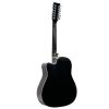 Karrera 12-String Acoustic Guitar with EQ – Black