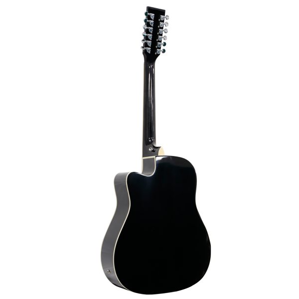 Karrera 12-String Acoustic Guitar with EQ – Black