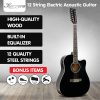 Karrera 12-String Acoustic Guitar with EQ – Black