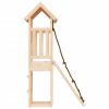 Playhouse with Climbing Wall Solid Wood – Solid Pinewood