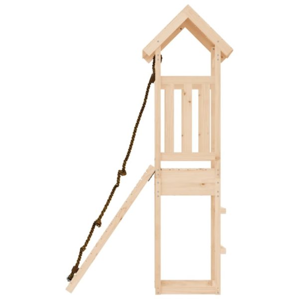 Playhouse with Climbing Wall Solid Wood – Solid Pinewood