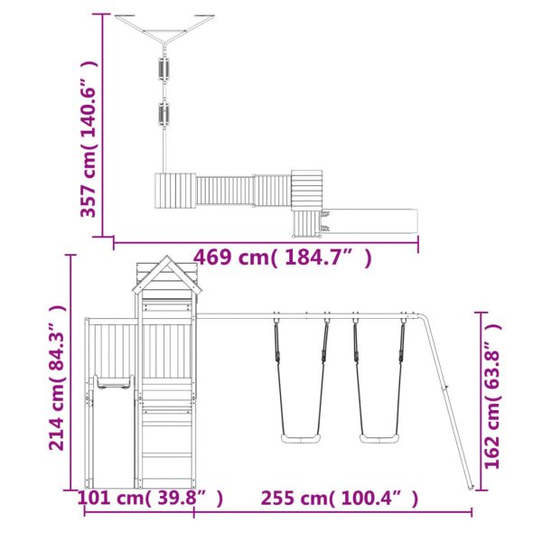 Outdoor Playset Solid Wood – Solid Pinewood