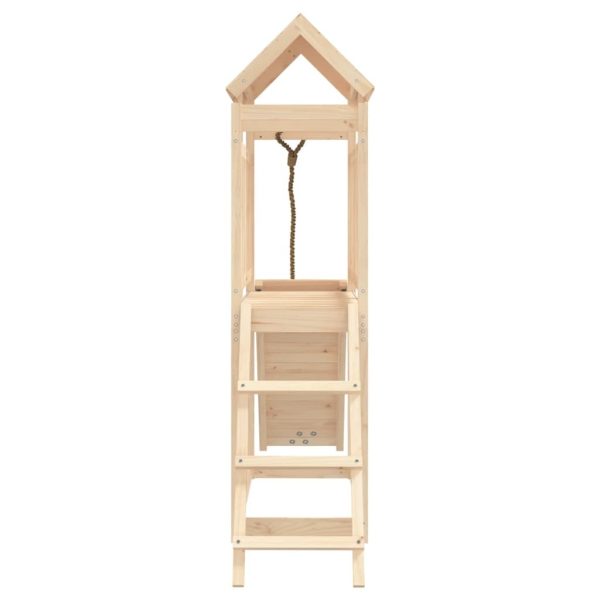 Playhouse with Climbing Wall Solid Wood – Solid Pinewood