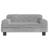 Kids Sofa Velvet – 70x45x30 cm, Light Grey