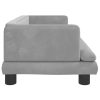 Kids Sofa Velvet – 80x45x30 cm, Light Grey