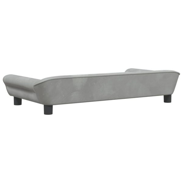 Kids Sofa Light Grey Velvet – 100x50x26 cm