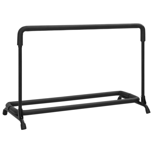 Folding Guitar Stand with 5 Sections Black Steel – 97x41x66 cm