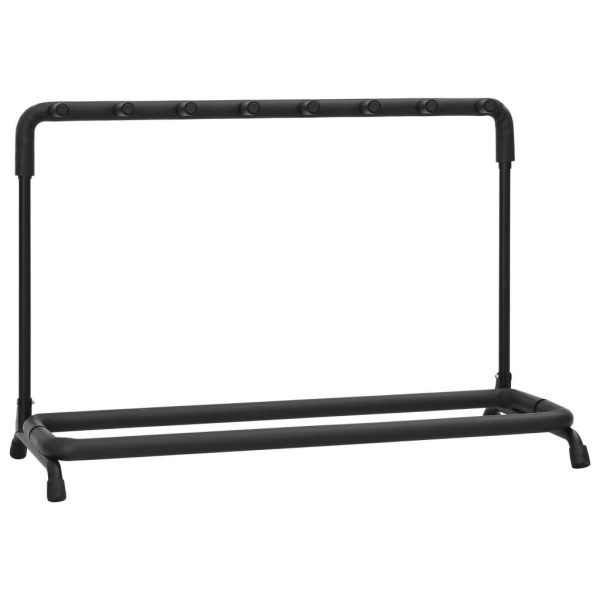 Folding Guitar Stand with 5 Sections Black Steel – 97x41x66 cm