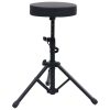 Double Braced Keyboard Stand and Stool Set Black