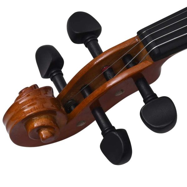 Violin Full Set with Bow and Chin Rest Dark Wood 4/4