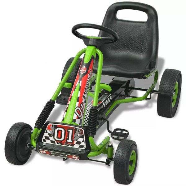 Pedal Go Kart with Adjustable Seat – Green