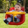 Kids Baby Swing Seat with Rope Extensions – Red and Yellow