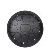 Steel Tongue Drum 10 Inch 11 Notes Handpan and drum Bag Mallet Child Gifts – Black