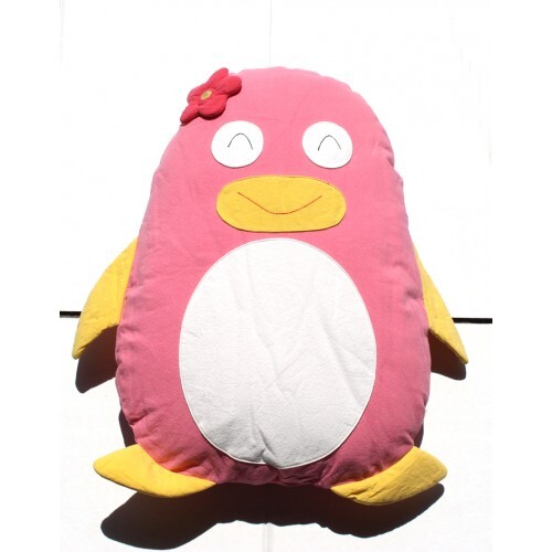 Penguin Cuddling Cushion – Pink