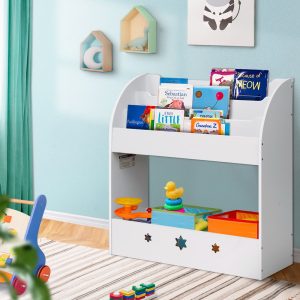 Kids Bookshelf Children Toys Storage Shelf Rack Organiser Bookcase Display