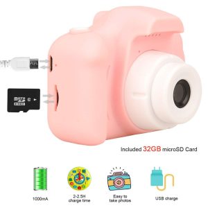 Mini Digital Children Camera Kids Camera 2.0″ LCD Toy 32G Card HD.