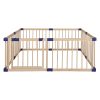 Kids Playpen Wooden Baby Safety Gate Fence Child Play Game Toy Security – 150 x 180 x 61 cm