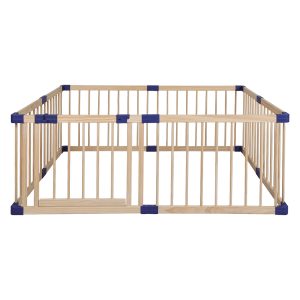 Kids Playpen Wooden Baby Safety Gate Fence Child Play Game Toy Security