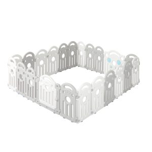 Kids Playpen Baby Safety Gate Toddler Fence Child Play Game Toy 22 Grey
