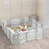 Kids Playpen Baby Safety Gate Toddler Fence Child Play Game Toy 24 Grey