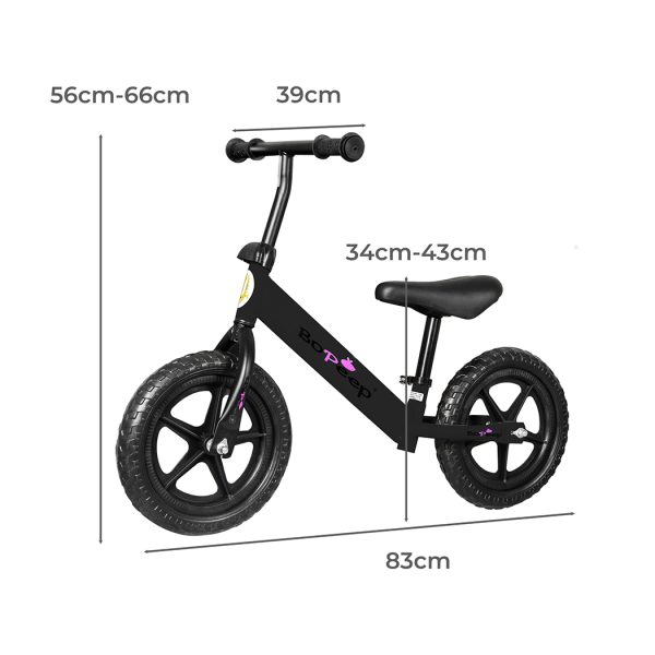 Kids Balance Bike Ride On Toys Push Bicycle Children Outdoor Toddler Safe. – Black