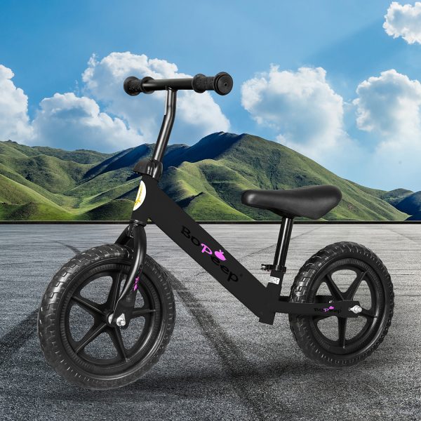 Kids Balance Bike Ride On Toys Push Bicycle Children Outdoor Toddler Safe. – Black