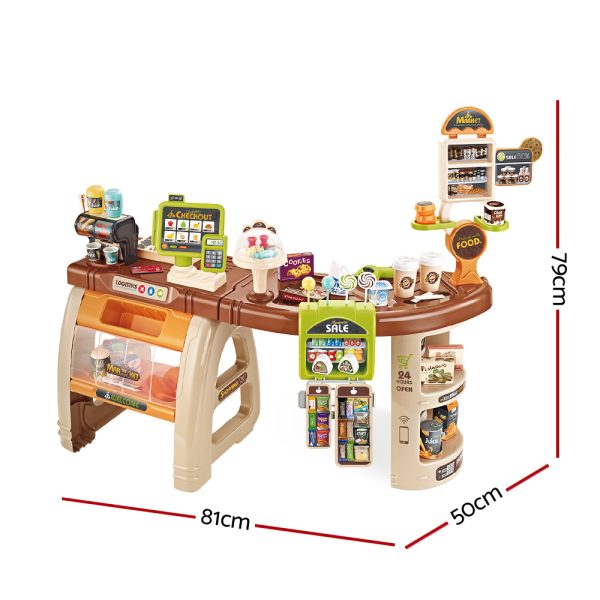 Kids Supermarket Pretend Role Play Shop Grocery 52 Accessories Toy Set