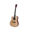 41 Inch Wooden Folk Acoustic Guitar Classical Cutaway Steel String w/ Bag