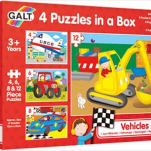 Vehicles – 4 Puzzles In A Box