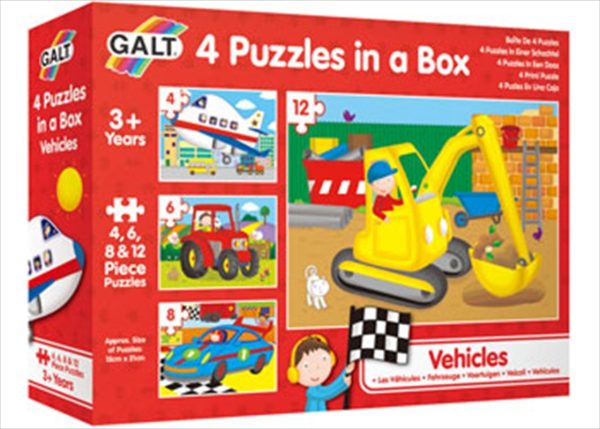 Vehicles – 4 Puzzles In A Box