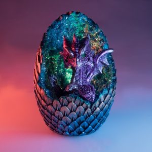 Purple Baby Dragon Crystal Egg LED Light