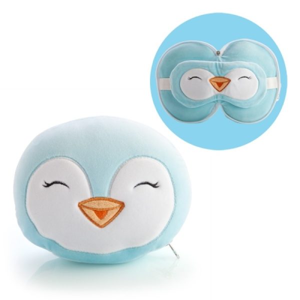 Smoosho’s Pals Travel Penguin Mask & Pillow