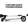 Peak Electric Scooter 300W Power Up to 25km/h Adult Teens E-Scooter Easy Fold, White