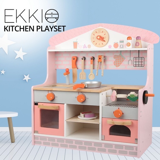 Wooden Kitchen Playset for Kids (BBQ Kitchen Set) EK-KP-101-MS
