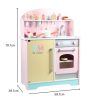 Wooden Kitchen Playset for Kids (Japanese Style Kitchen Set, Pink) EK-KP-106-MS