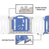 Foldable Baby Playpen with 22 Panels (White Blue)