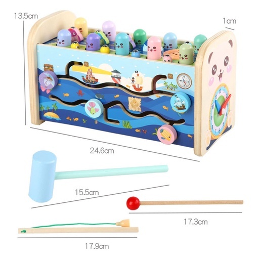 Toddler Sensory Toys with Hammering Pounding and Fishing Game