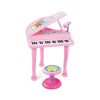 Kids Electronic Piano Keyboard Toy with Microphone and Chair (Pink) GO-MAT-102-XC