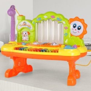 Kids Toy Musical Spray Electronic Piano Keyboard (Yellow) GO-MAT-115-XC