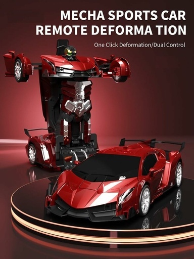 Transform Car Robot Sport Car with Remote Control (Red) GO-TCR-104-FM