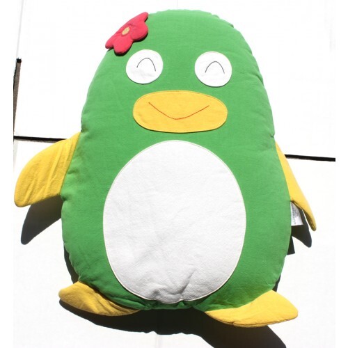 Penguin Cuddling Cushion – Green