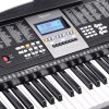 Karrera 61 Keys Electronic LED Keyboard Piano with Stand – Black