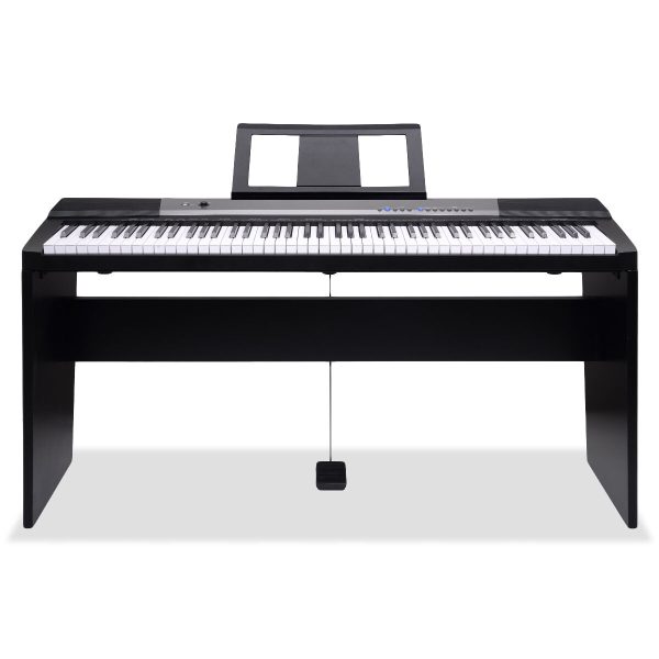 Karrera 88 Keys Electronic Keyboard Piano with Stand – Black