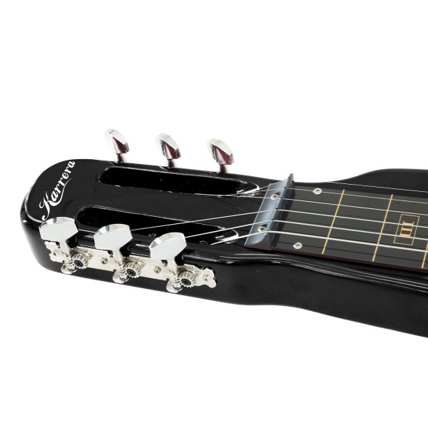 Karrera 29in 6-String Lap Steel Hawaiian Guitar – Black