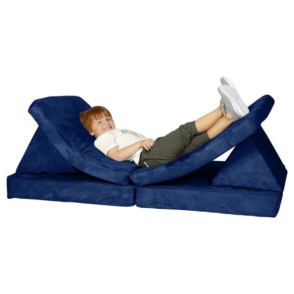 Huddle Kids Modular Play Foam Couch – Navy