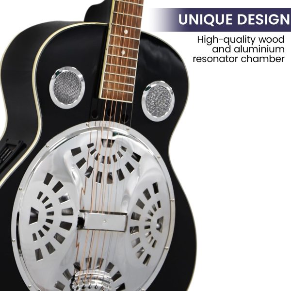 Karrera 40in Resonator Guitar – Black