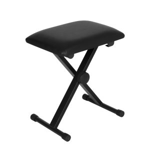Piano Stool Adjustable Height Keyboard Seat Portable Bench Chair Black
