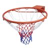 Basketball Goal Hoop Set Rim with Net – 45 cm, Orange